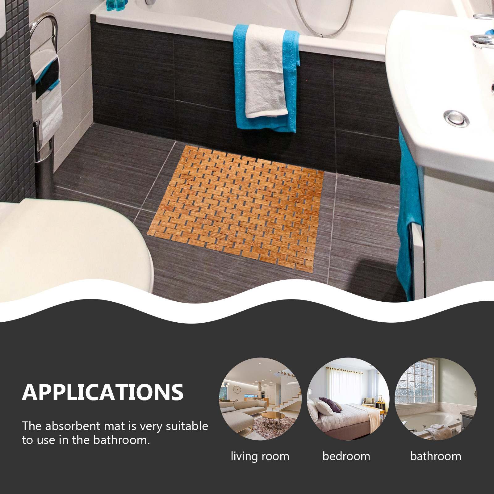 Kwadratowa mata bambusowa do p – Bamboo Bath Mat recenzja i cena